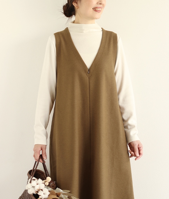 【クリアランスSALE20%OFF】Vネックロングベスト