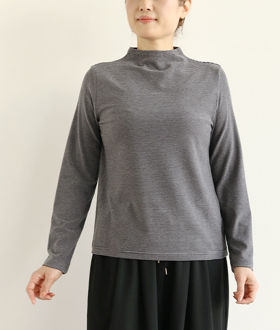 【1/14(水)10時～1/26(月)13時迄優待価格15％OFF】ベア天ボーダープルオーバー