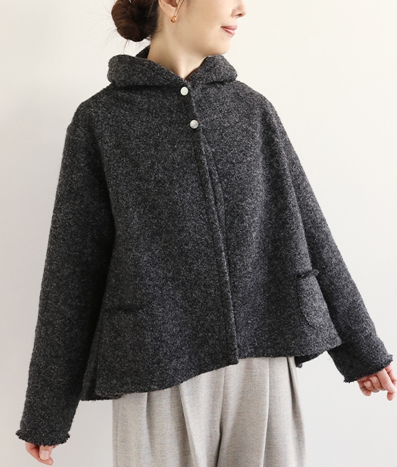 イタリーツイードラウンドジャケット