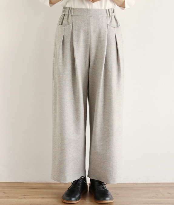 【1/14(水)10時～1/26(月)13時迄優待価格15％OFF】ツイードタックパンツ