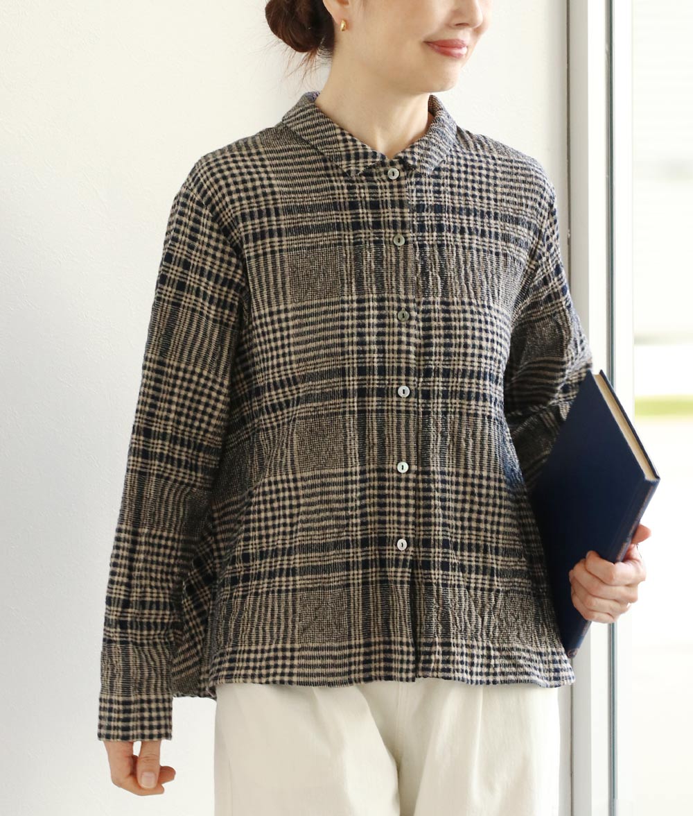 【SALE20%OFF】C/Wチェックブラウス