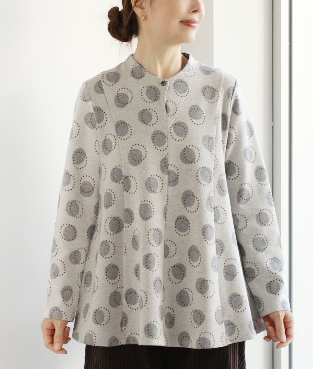【1/14(水)10時～1/26(月)13時迄優待価格15％OFF】ドットジャカードチュニック