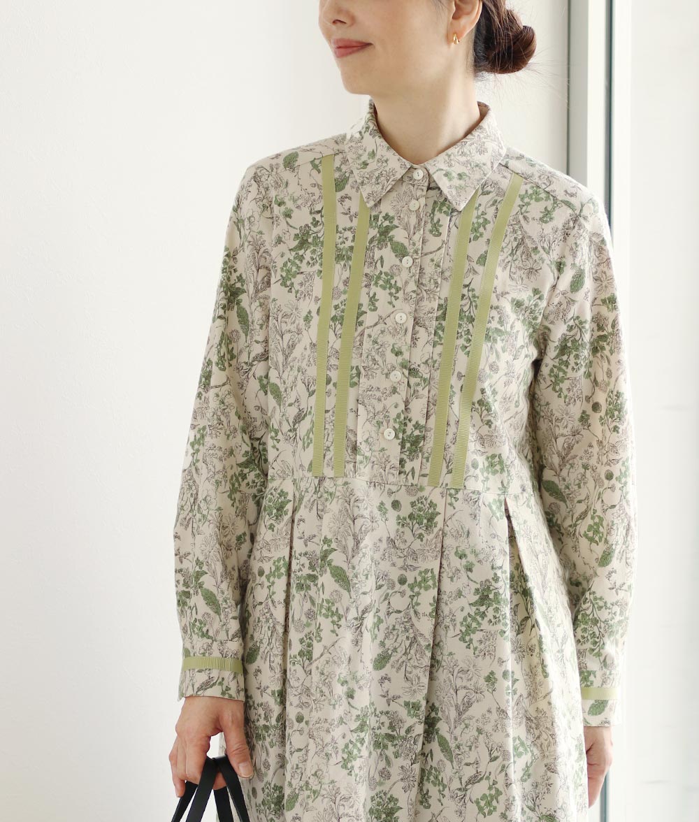 20ビエラ起毛花柄ワンピース