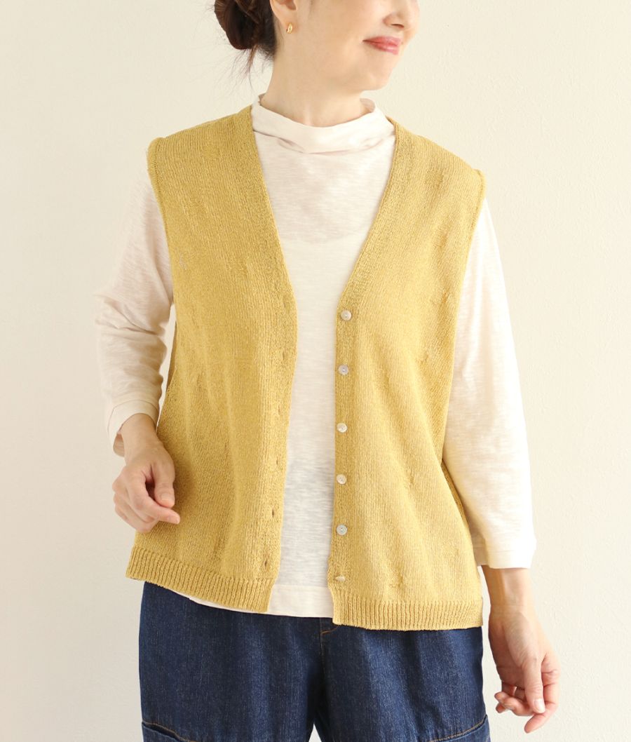 【7/10(金)10：00～◆再値下げSALE30%OFF】ドットニットベスト