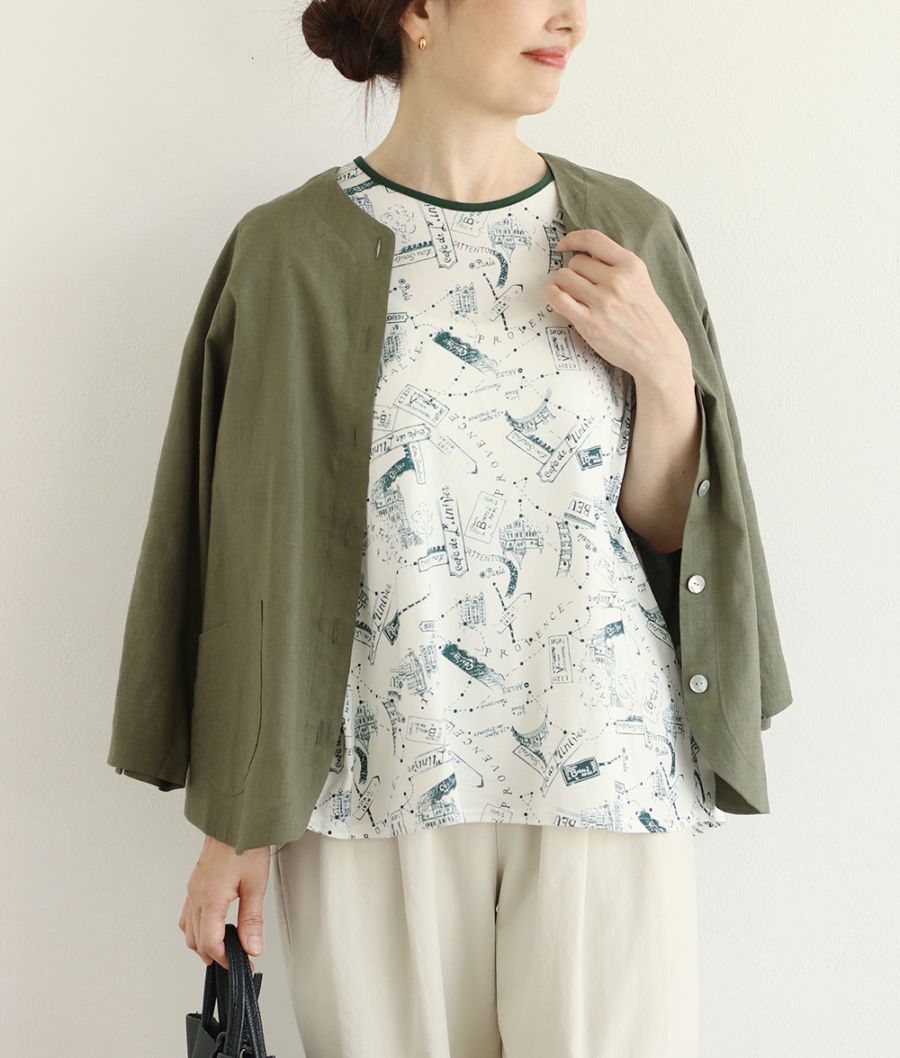 【7/10(金)10：00～◆再値下げSALE30%OFF】プロヴァンスプリントTシャツ