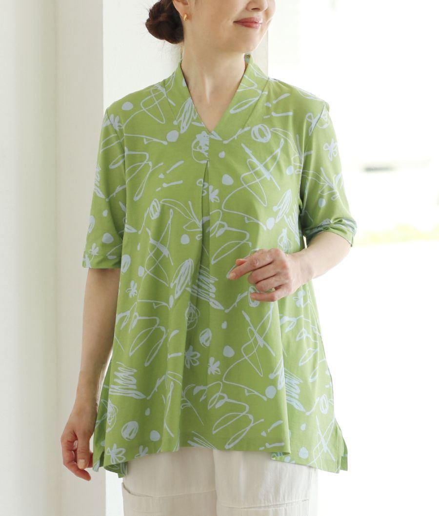 【SALE20%OFF】プリントカットソーチュニック