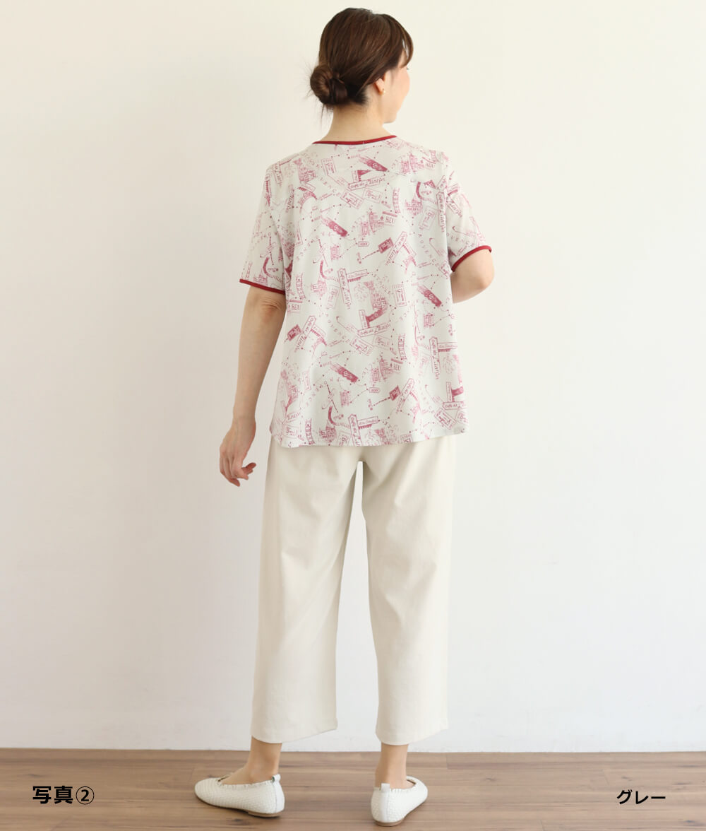 【SALE30%OFF】プロヴァンスプリントTシャツ