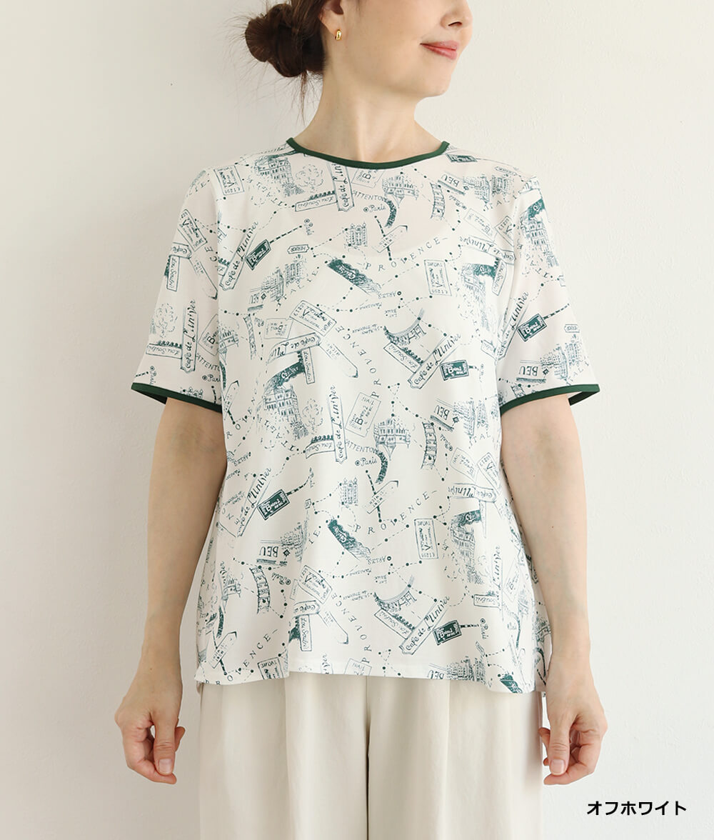 【SALE30%OFF】プロヴァンスプリントTシャツ