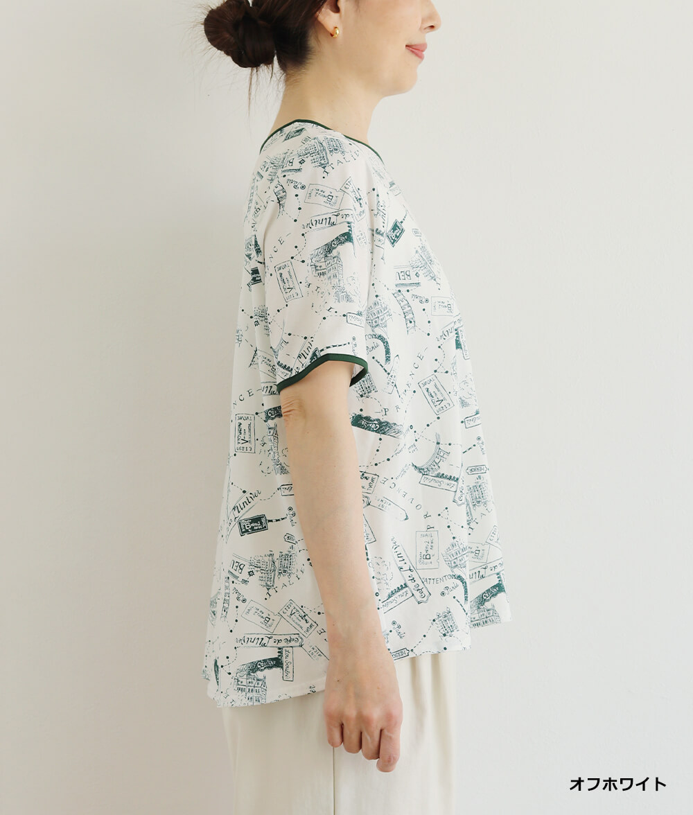 【SALE30%OFF】プロヴァンスプリントTシャツ