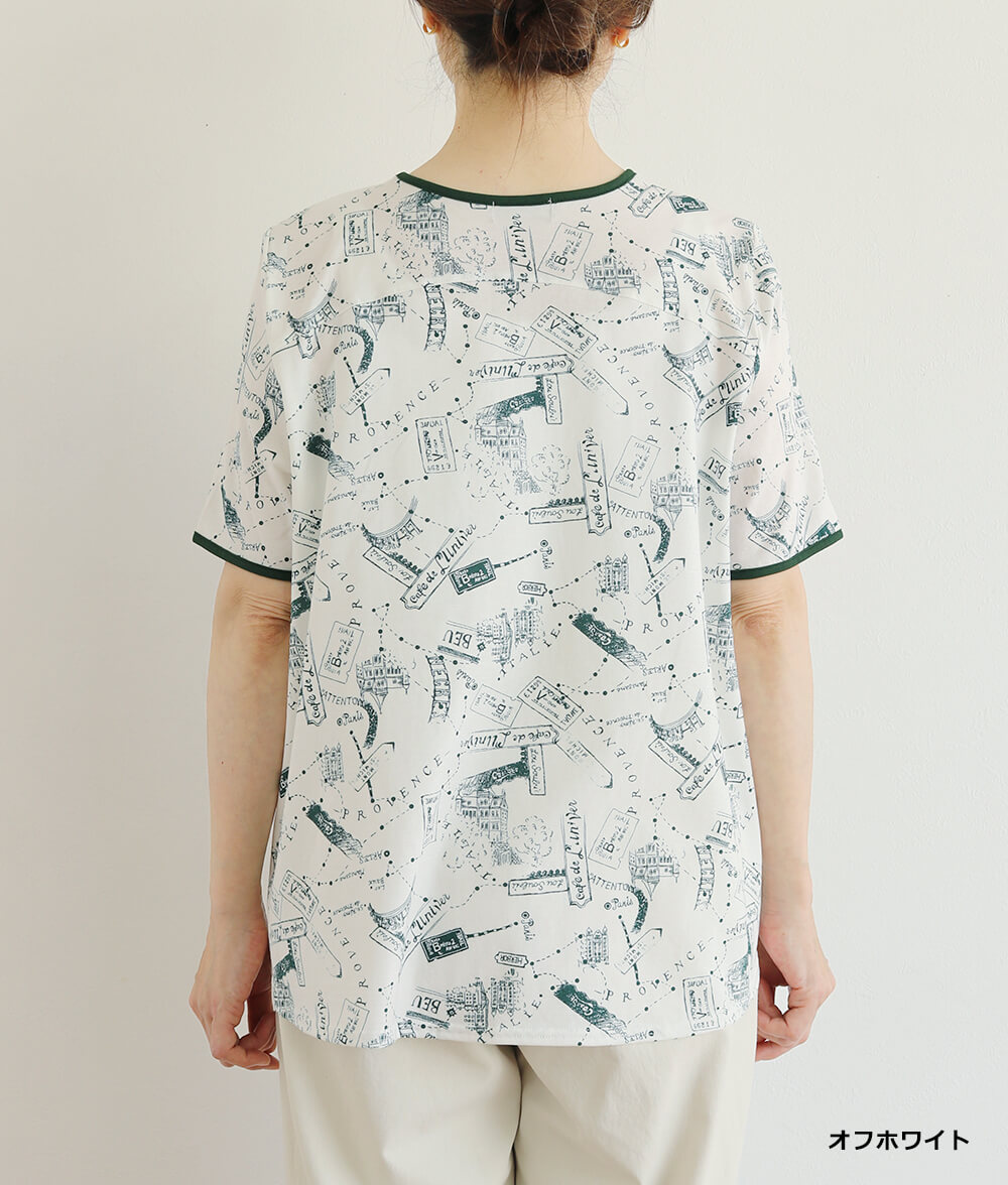【SALE30%OFF】プロヴァンスプリントTシャツ