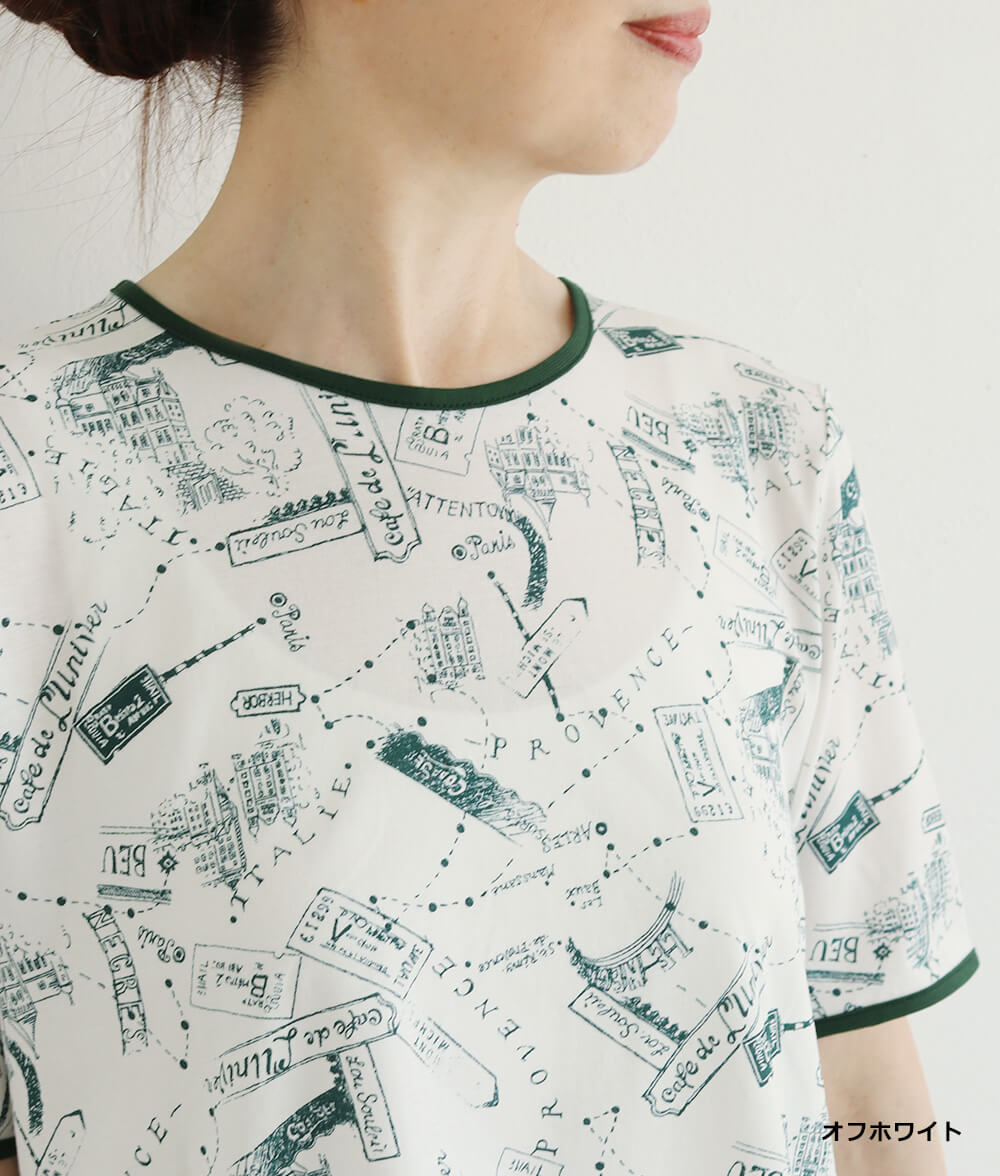【SALE30%OFF】プロヴァンスプリントTシャツ