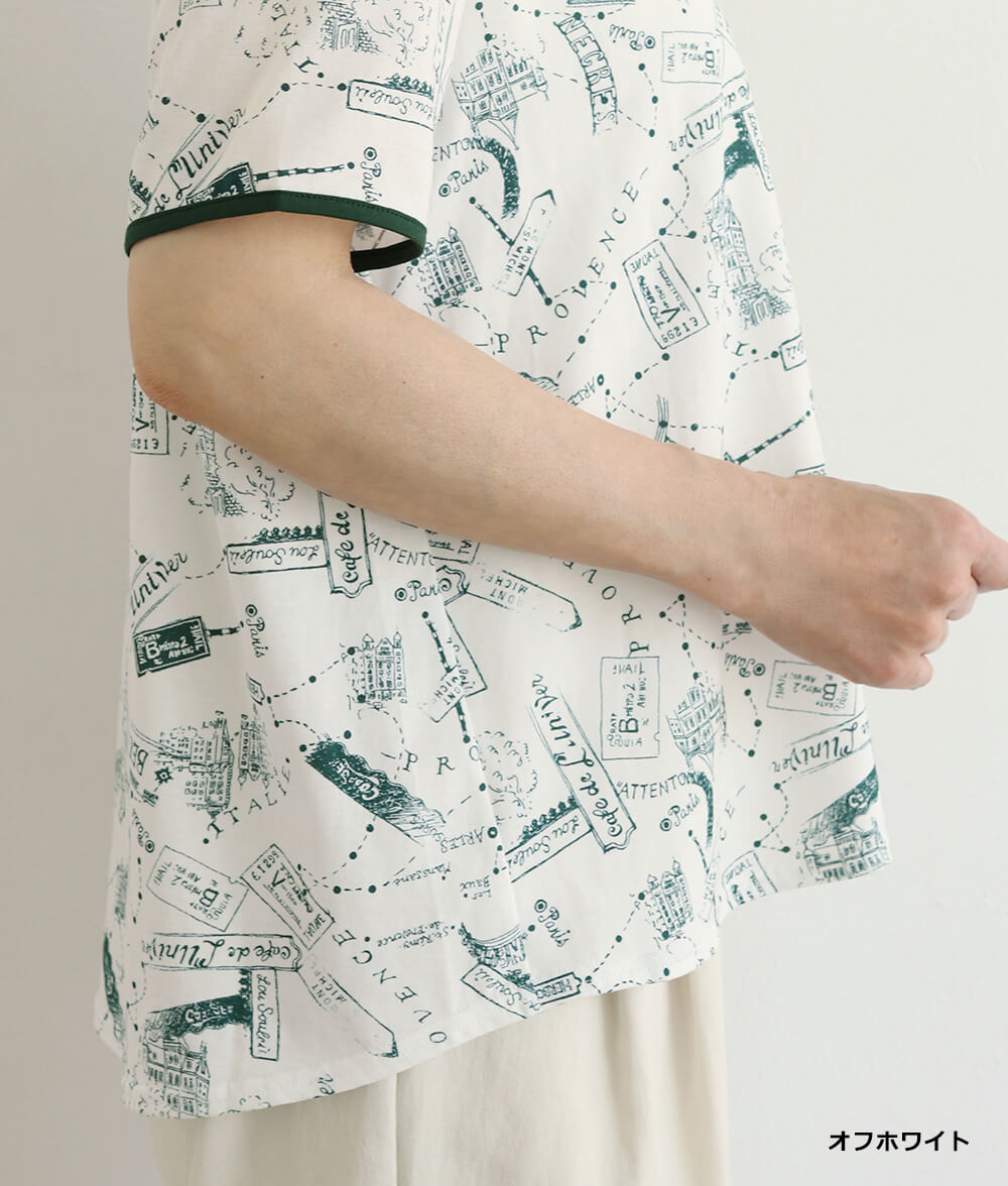【SALE30%OFF】プロヴァンスプリントTシャツ