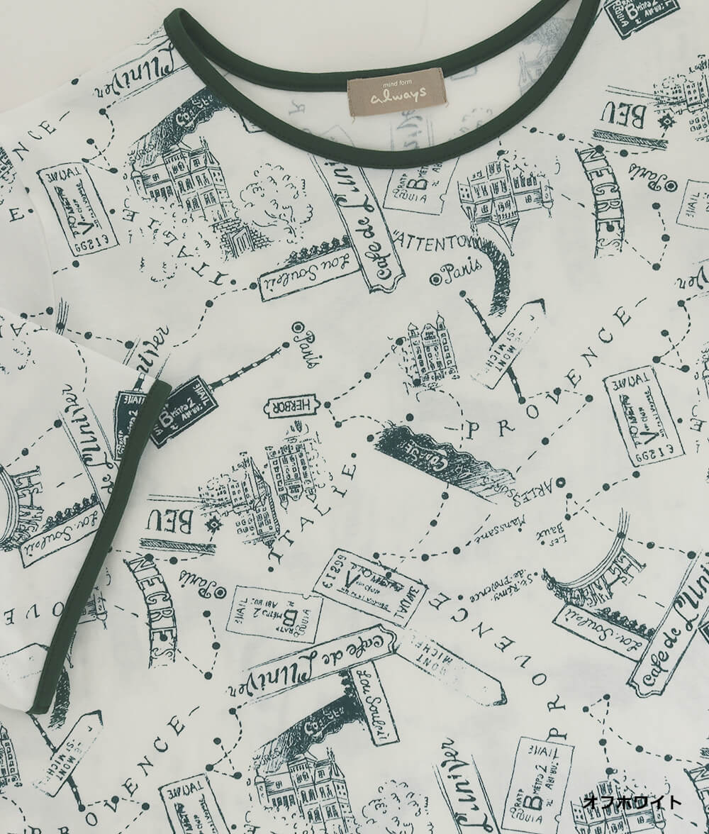 【SALE30%OFF】プロヴァンスプリントTシャツ