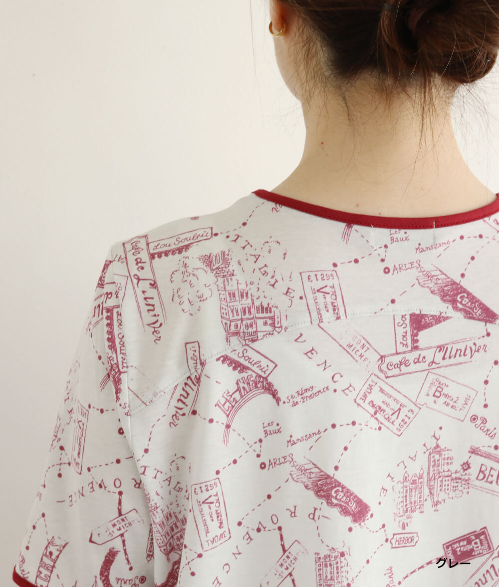 【SALE30%OFF】プロヴァンスプリントTシャツ