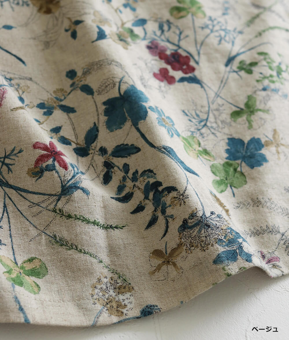 【SALE20%OFF】野花柄フレアーチュニック