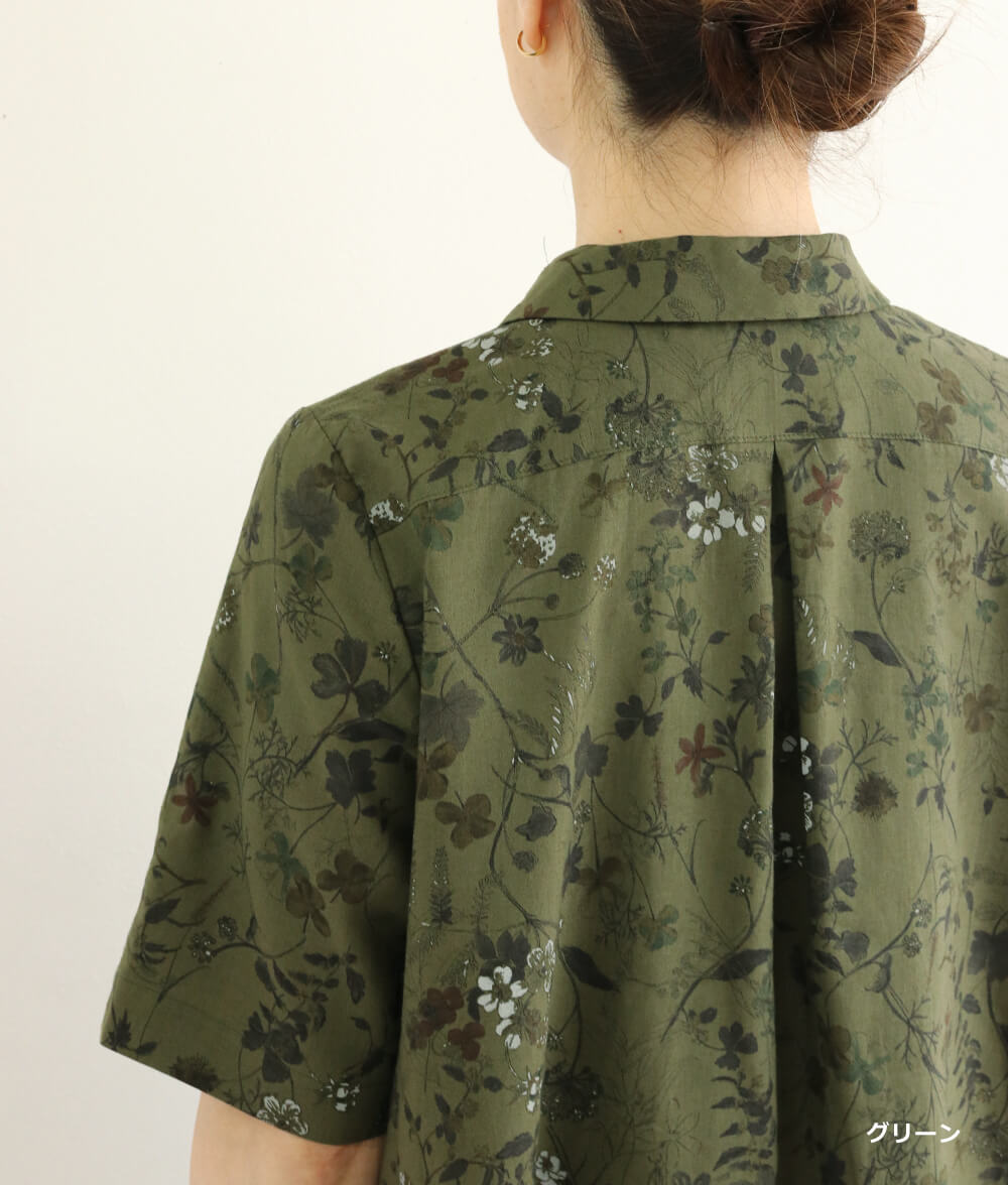【SALE20%OFF】野花柄フレアーチュニック