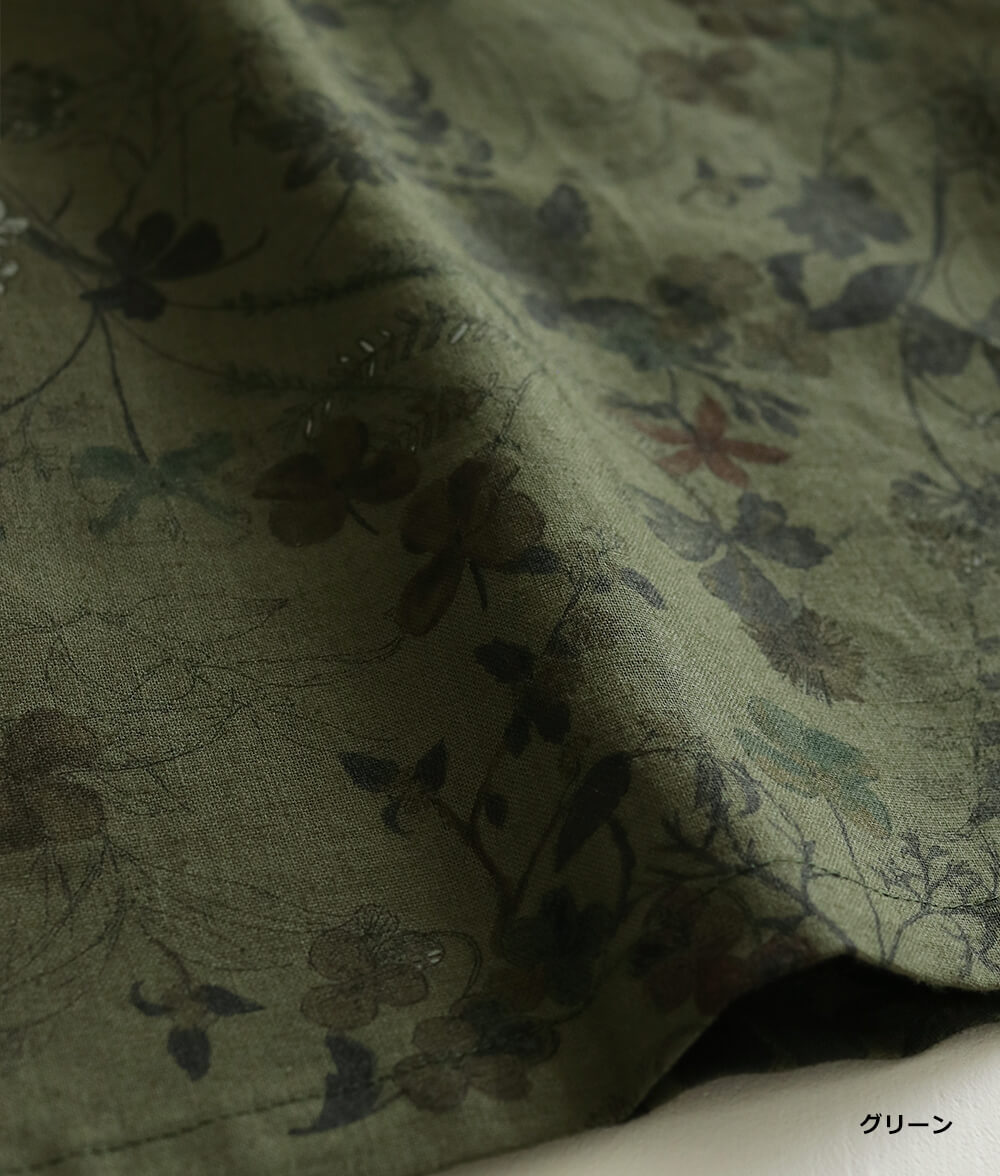 【SALE20%OFF】野花柄フレアーチュニック