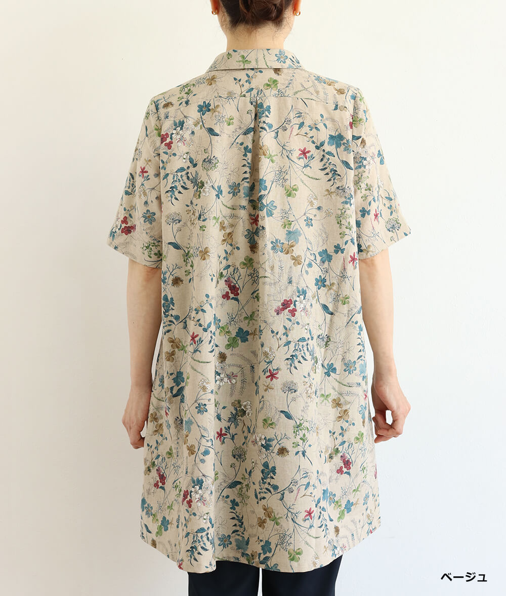 【SALE20%OFF】野花柄フレアーチュニック