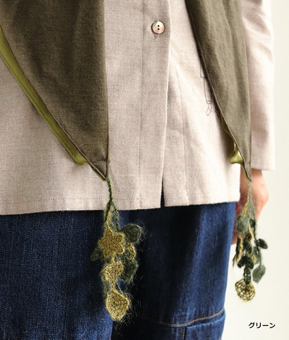 【SALE50%OFF】花モチーフえりまき