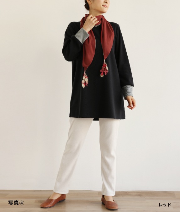 【SALE50%OFF】花モチーフえりまき