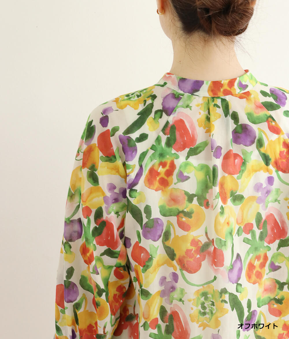 【SALE30%OFF】水彩フラワーシフォンブラウス