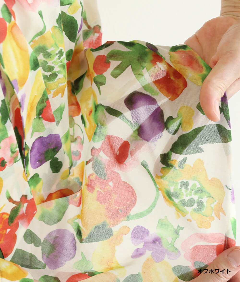 【SALE30%OFF】水彩フラワーシフォンブラウス