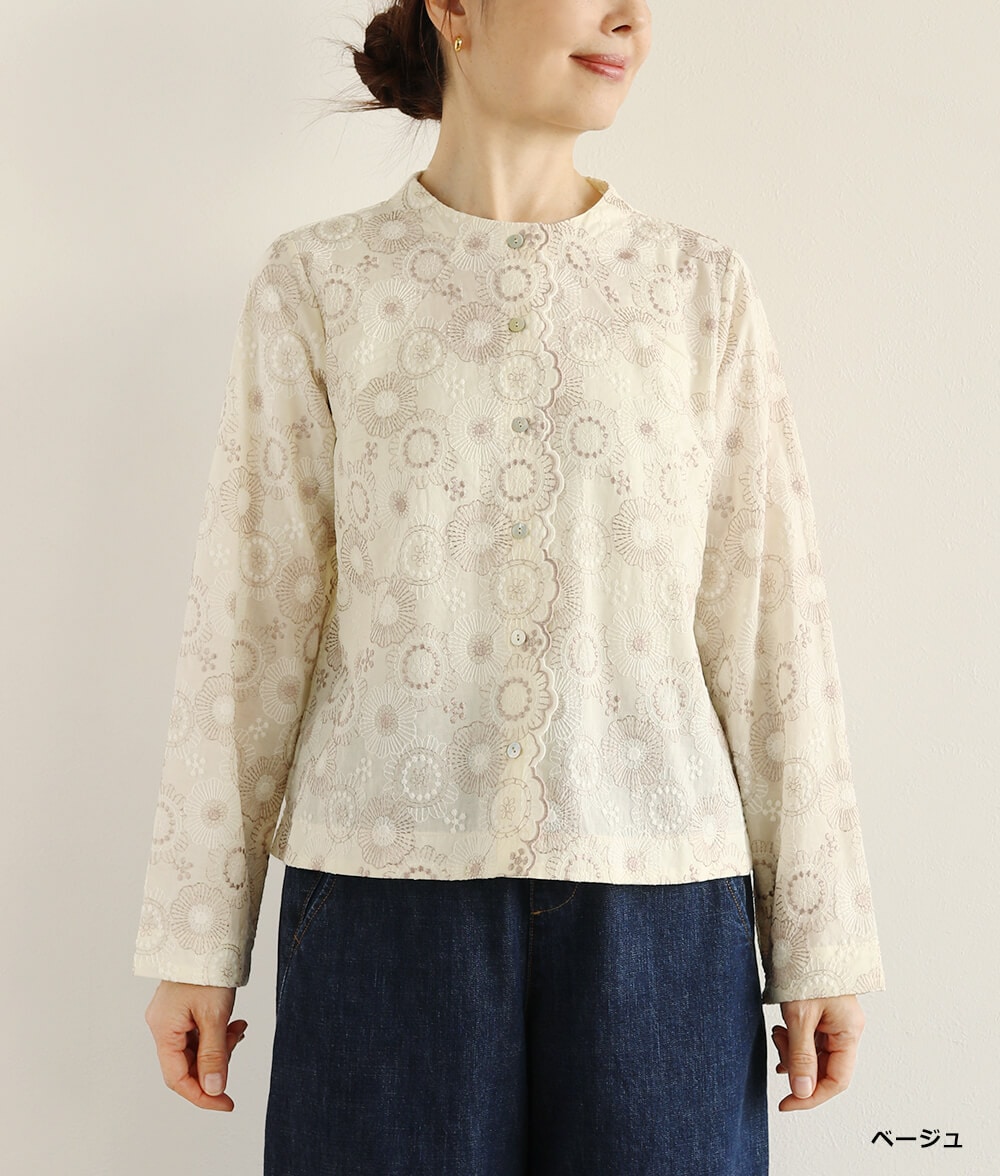 スカラップレースブラウスl 50代・60代からの婦人服 オルウェイズ公式