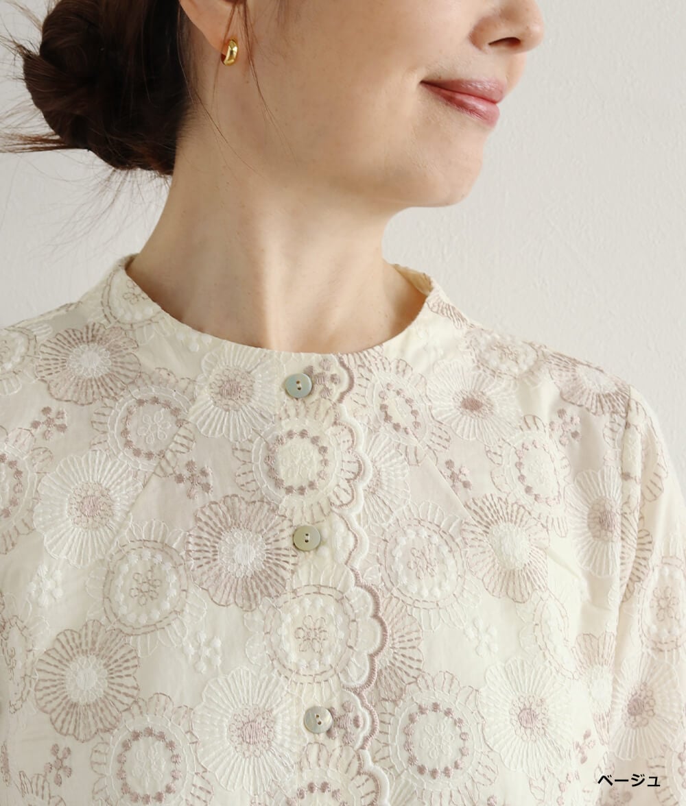 スカラップレースブラウスl 50代・60代からの婦人服 オルウェイズ公式