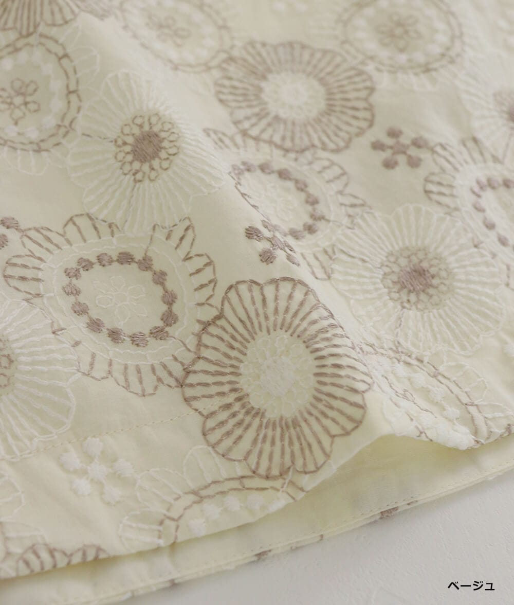 スカラップレースブラウス