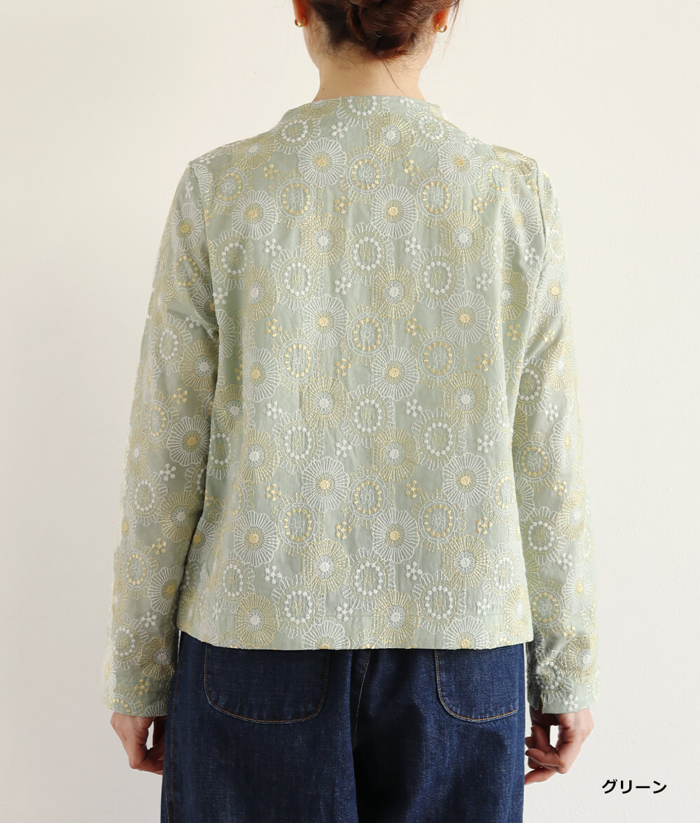 スカラップレースブラウス