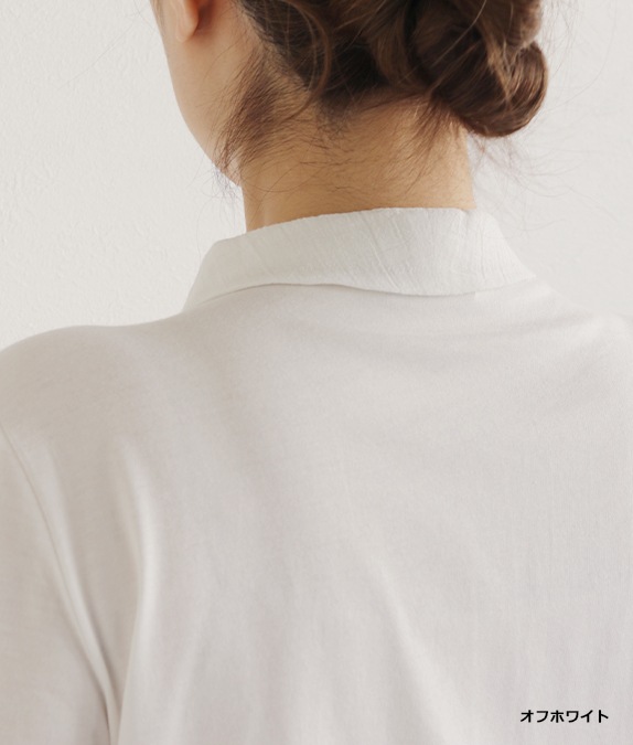 【SALE20%OFF】異素材コンビブラウス