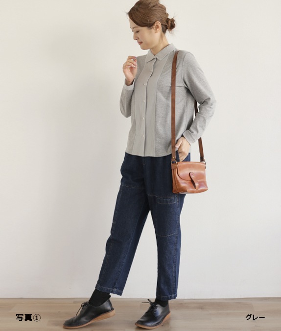【SALE20%OFF】異素材コンビブラウス