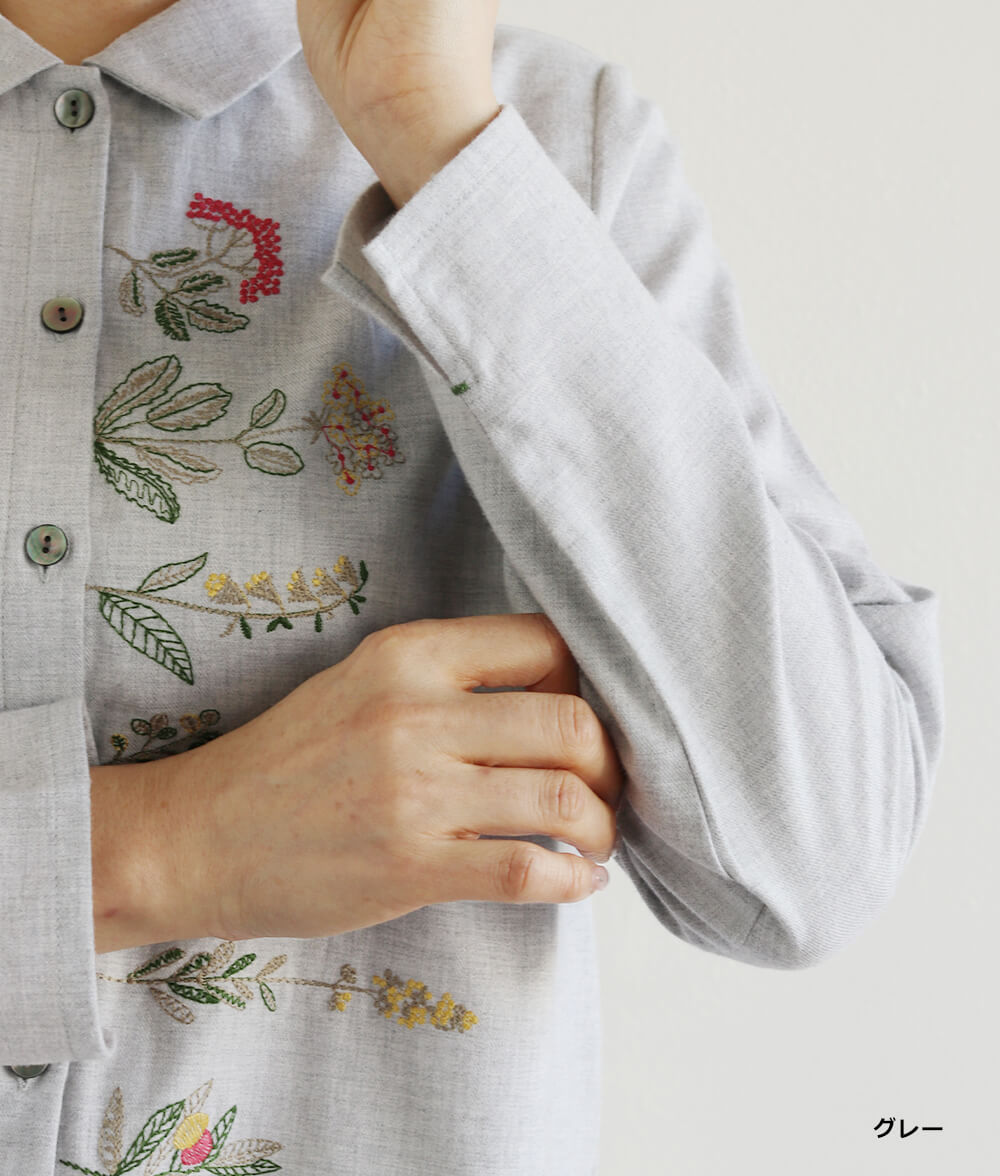 草花刺繍ブラウスl 50代・60代からの婦人服 オルウェイズ公式通販サイト