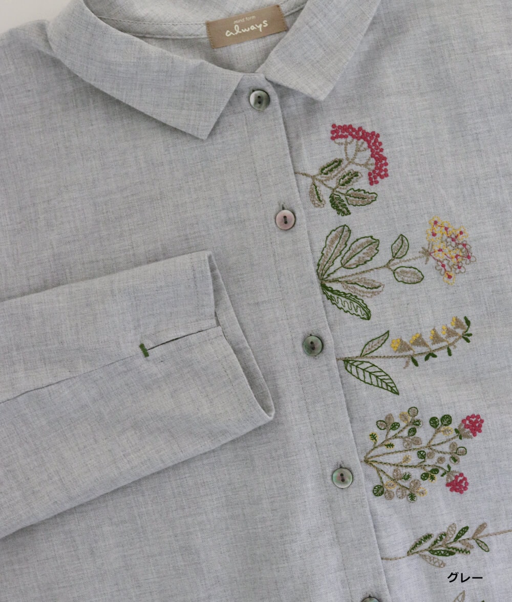 草花刺繍ブラウスl 50代・60代からの婦人服 オルウェイズ公式通販サイト