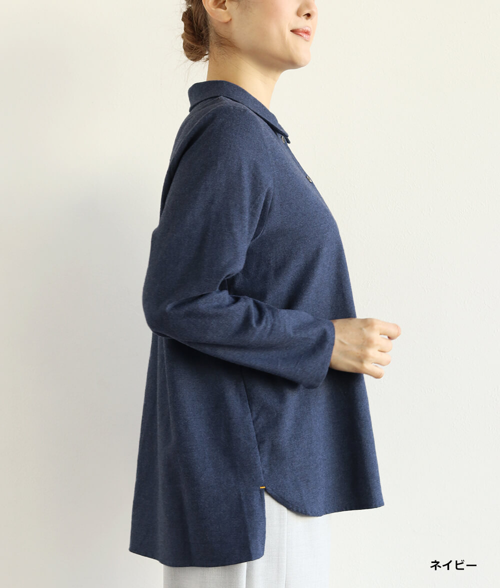 草花刺繍ブラウス