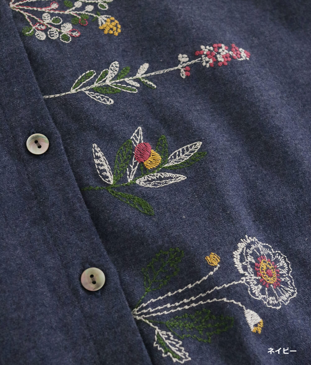 草花刺繍ブラウスl 50代・60代からの婦人服 オルウェイズ公式通販サイト