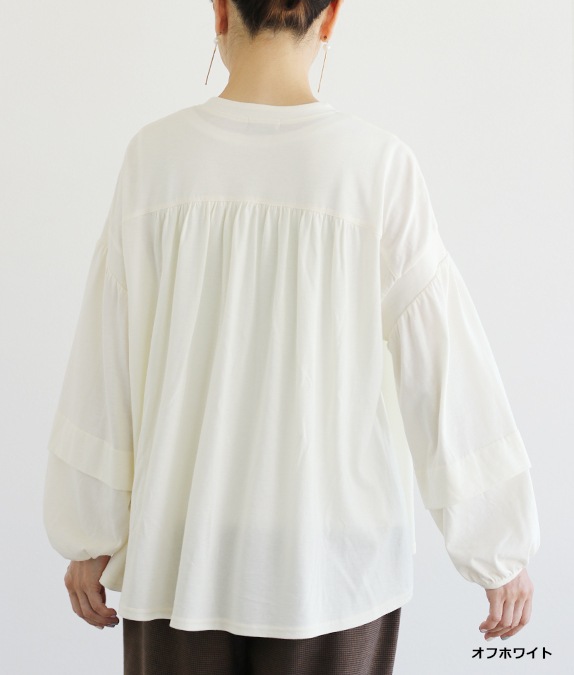 【SALE50%OFF】ウール混天竺ブラウス