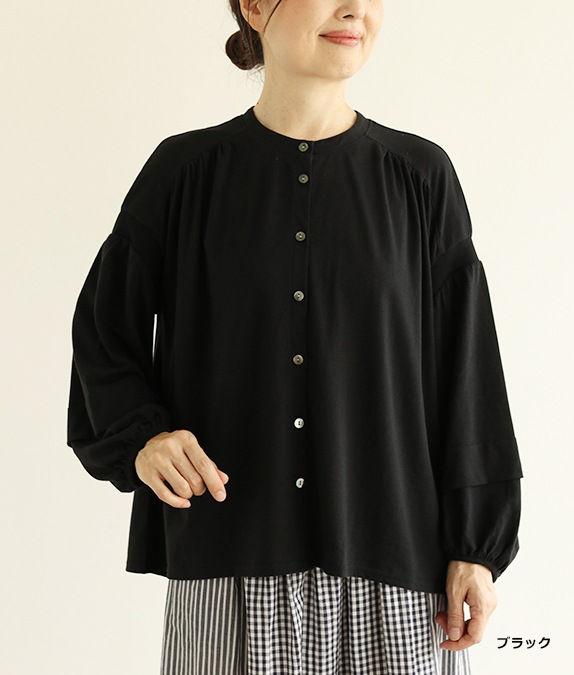 【SALE50%OFF】ウール混天竺ブラウス