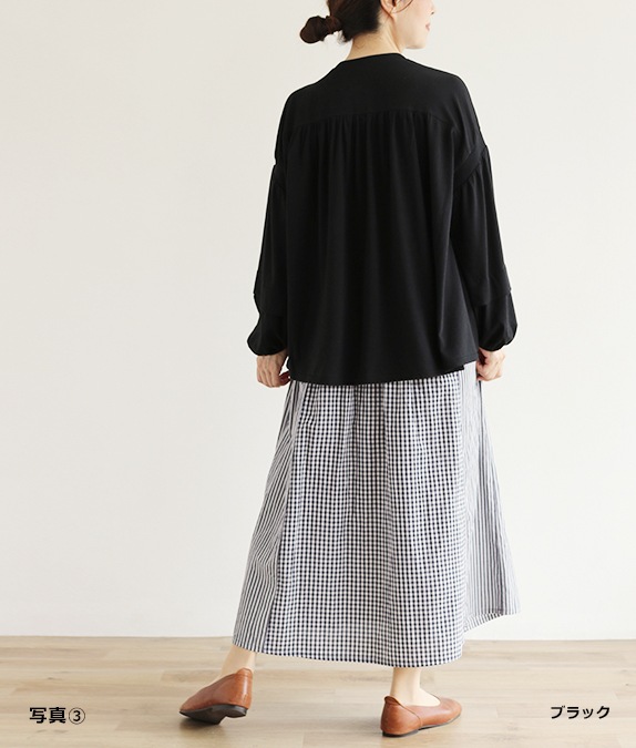 【SALE50%OFF】ウール混天竺ブラウス