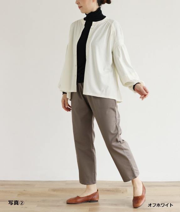 【SALE50%OFF】ウール混天竺ブラウス