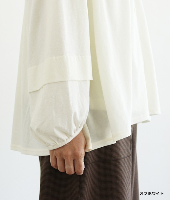 【SALE50%OFF】ウール混天竺ブラウス