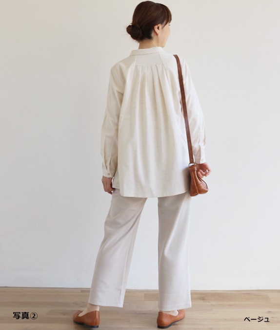 【再値下げ1/14(水)10時～SALE30％OFF】シャツコールブラウス