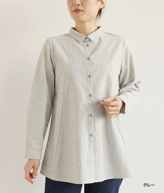 【再値下げ1/14(水)10時～SALE30％OFF】シャツコールブラウス