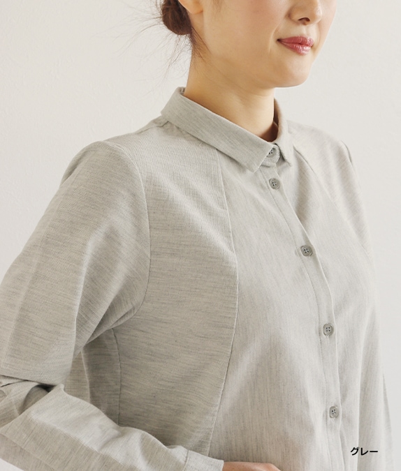 【再値下げ1/14(水)10時～SALE30％OFF】シャツコールブラウス