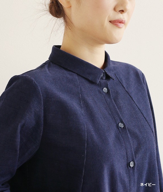 【再値下げ1/14(水)10時～SALE30％OFF】シャツコールブラウス