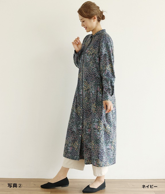 ＊美品＊always オルウェイズ／花柄　ワンピース　ロングワンピース 花ざかりワンピース l 50代・60代からの婦人服 オルウェイズ公式通販サイト