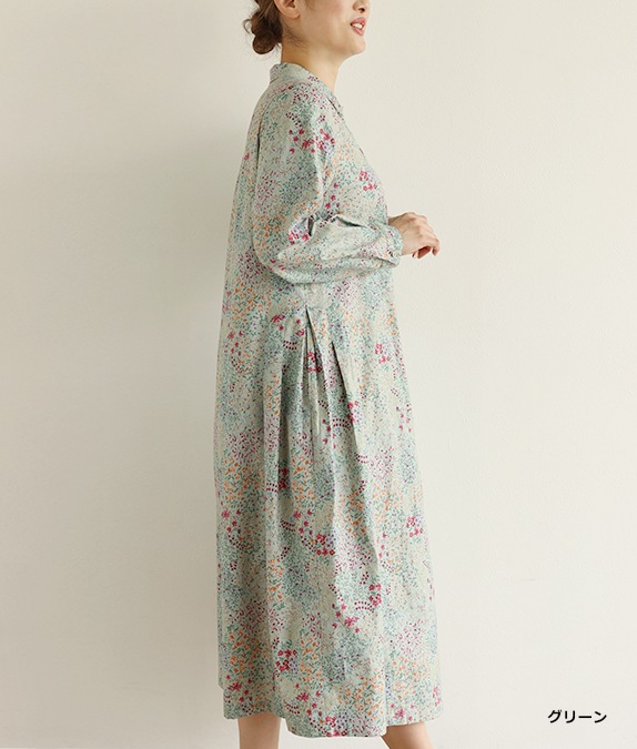 ＊美品＊always オルウェイズ／花柄　ワンピース　ロングワンピース 花ざかりワンピース l 50代・60代からの婦人服 オルウェイズ公式通販サイト