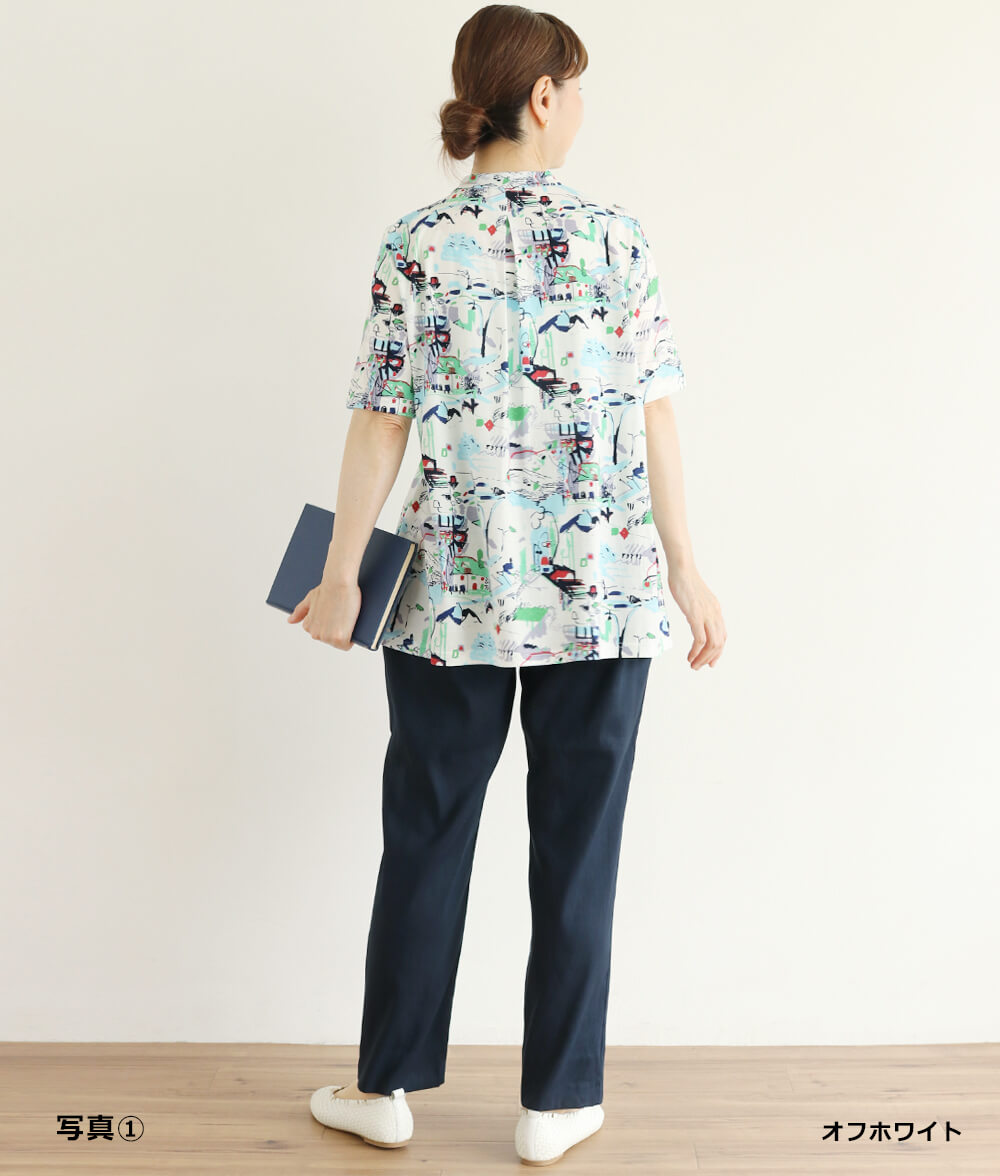 【SALE30%OFF】風景画スケッチチュニック