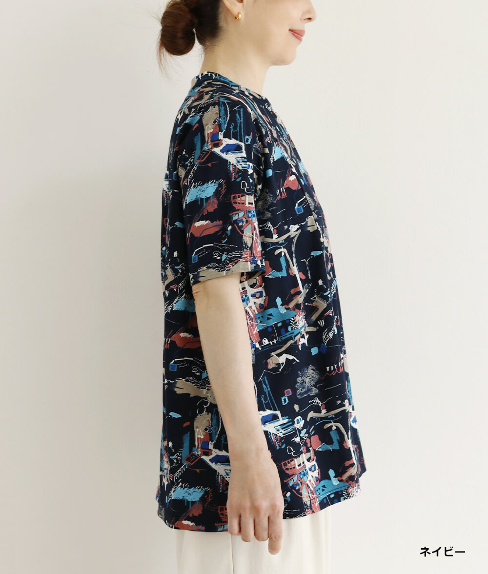 【SALE30%OFF】風景画スケッチチュニック