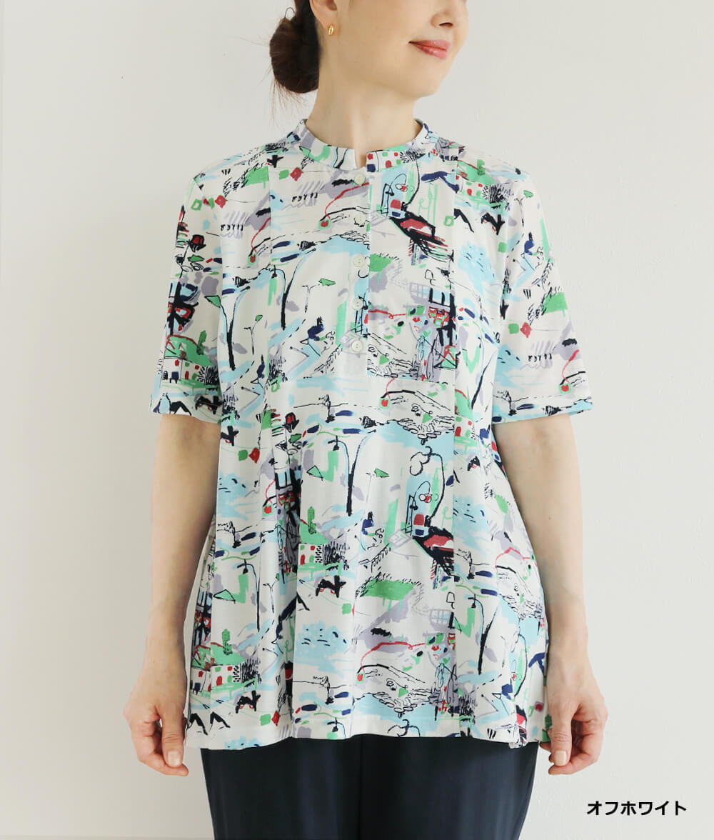 【SALE30%OFF】風景画スケッチチュニック